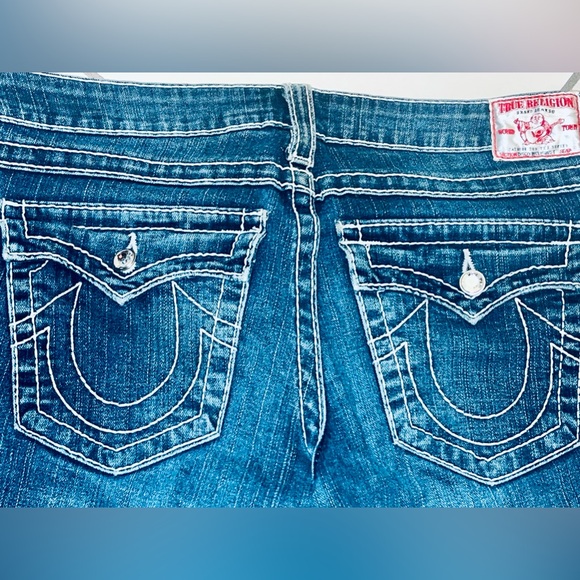 True Religion Disco Billy Big T Seat Boot Cut Jeans - Picture 7 of 9